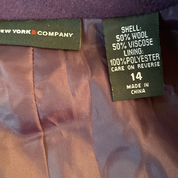 New York & Company - wool blend blazer. Size 14 - Picture 3 of 11